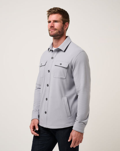 TravisMathew | Peak Fleece Shirt Jacket - Sleet