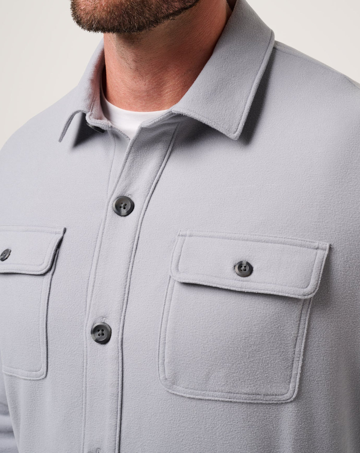 TravisMathew | Peak Fleece Shirt Jacket - Sleet