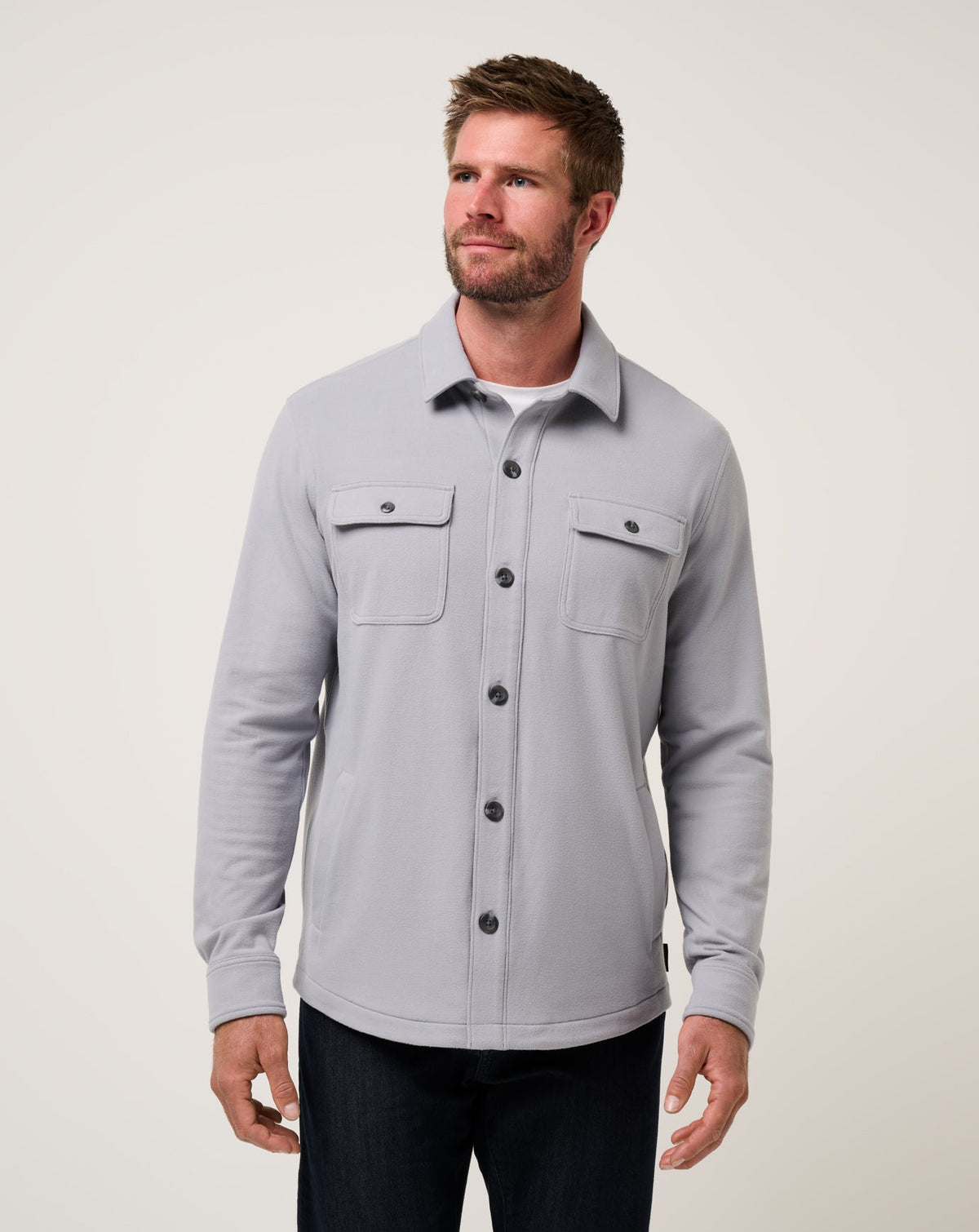 TravisMathew | Peak Fleece Shirt Jacket - Sleet