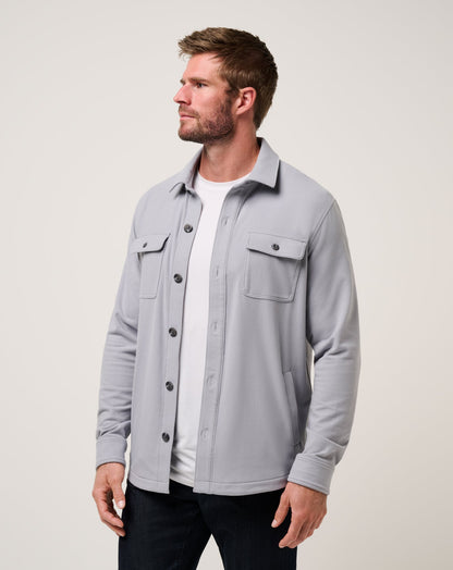 TravisMathew | Peak Fleece Shirt Jacket - Sleet