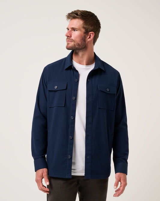TravisMathew | Wanna Bet Shirt Jacket - Total Eclipse