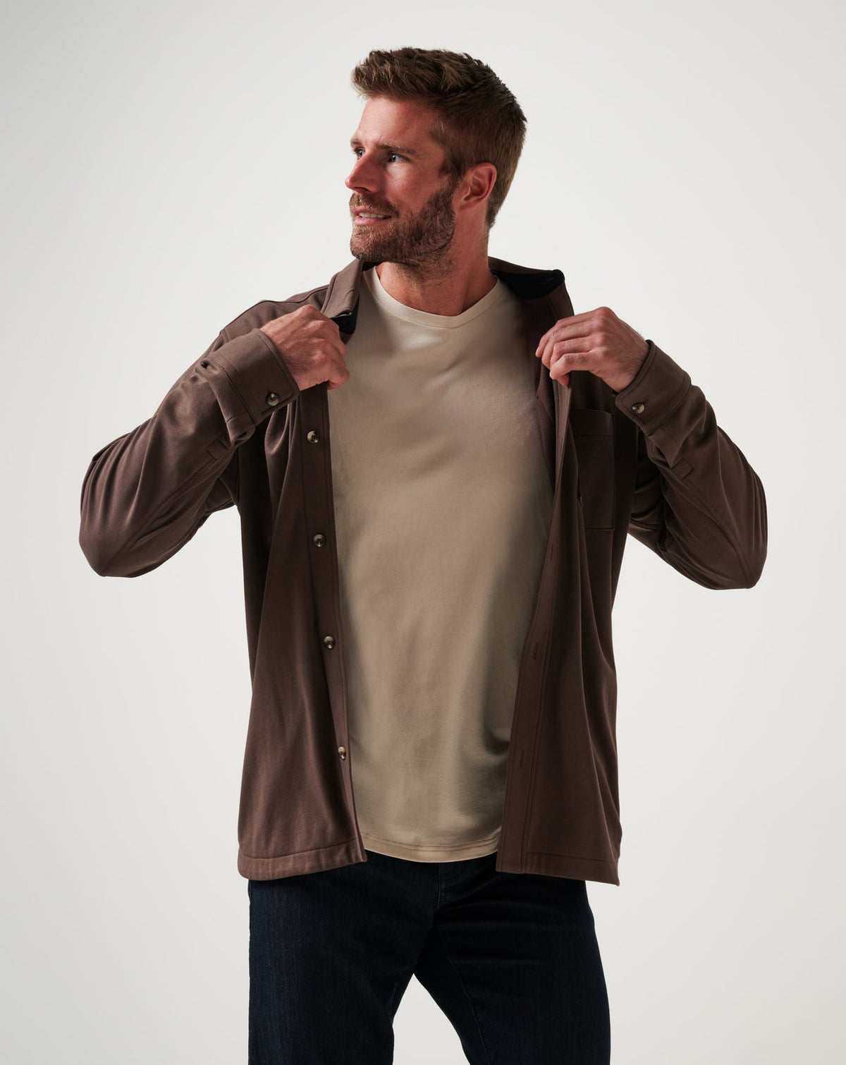 TravisMathew | Cloud Shirt Jacket - Chocolate