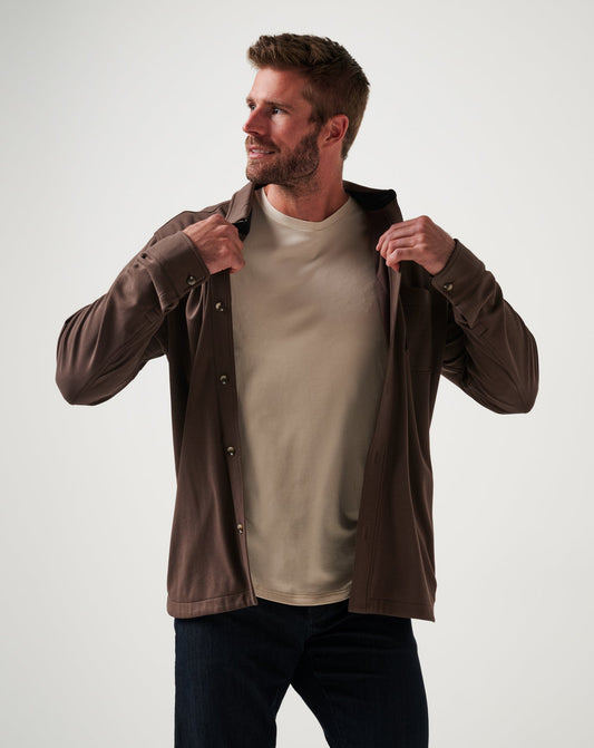 TravisMathew | Cloud Shirt Jacket - Chocolate