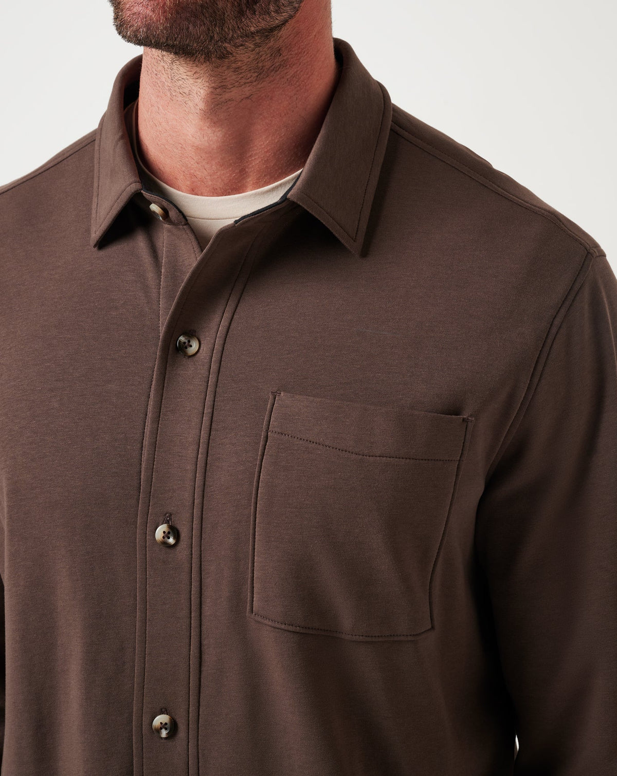 TravisMathew | Cloud Shirt Jacket - Chocolate