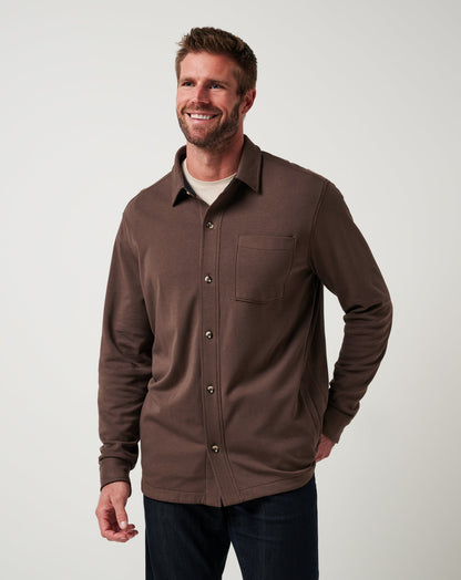 TravisMathew | Cloud Shirt Jacket - Chocolate