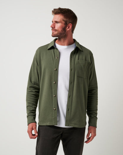 TravisMathew | Cloud Shirt Jacket - Dark Olive