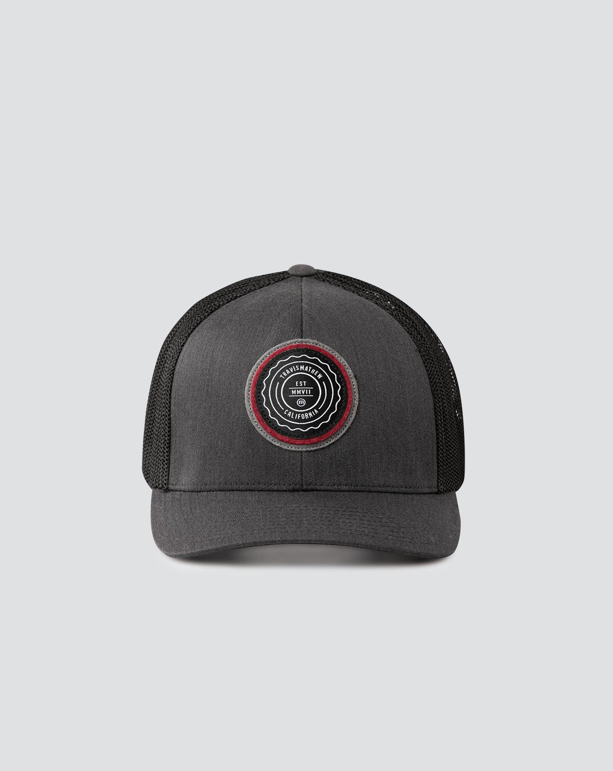 TravisMathew | The Patch Snapback Hat - Heather Grey Pinstripe
