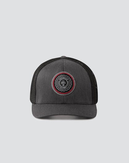 TravisMathew | The Patch Snapback Hat - Heather Grey Pinstripe
