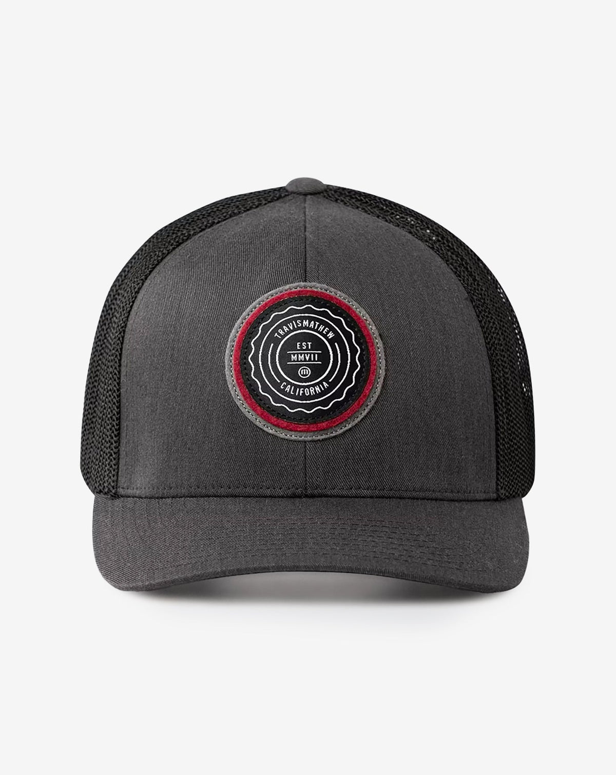 TravisMathew | The Patch Snapback Hat - Heather Grey Pinstripe
