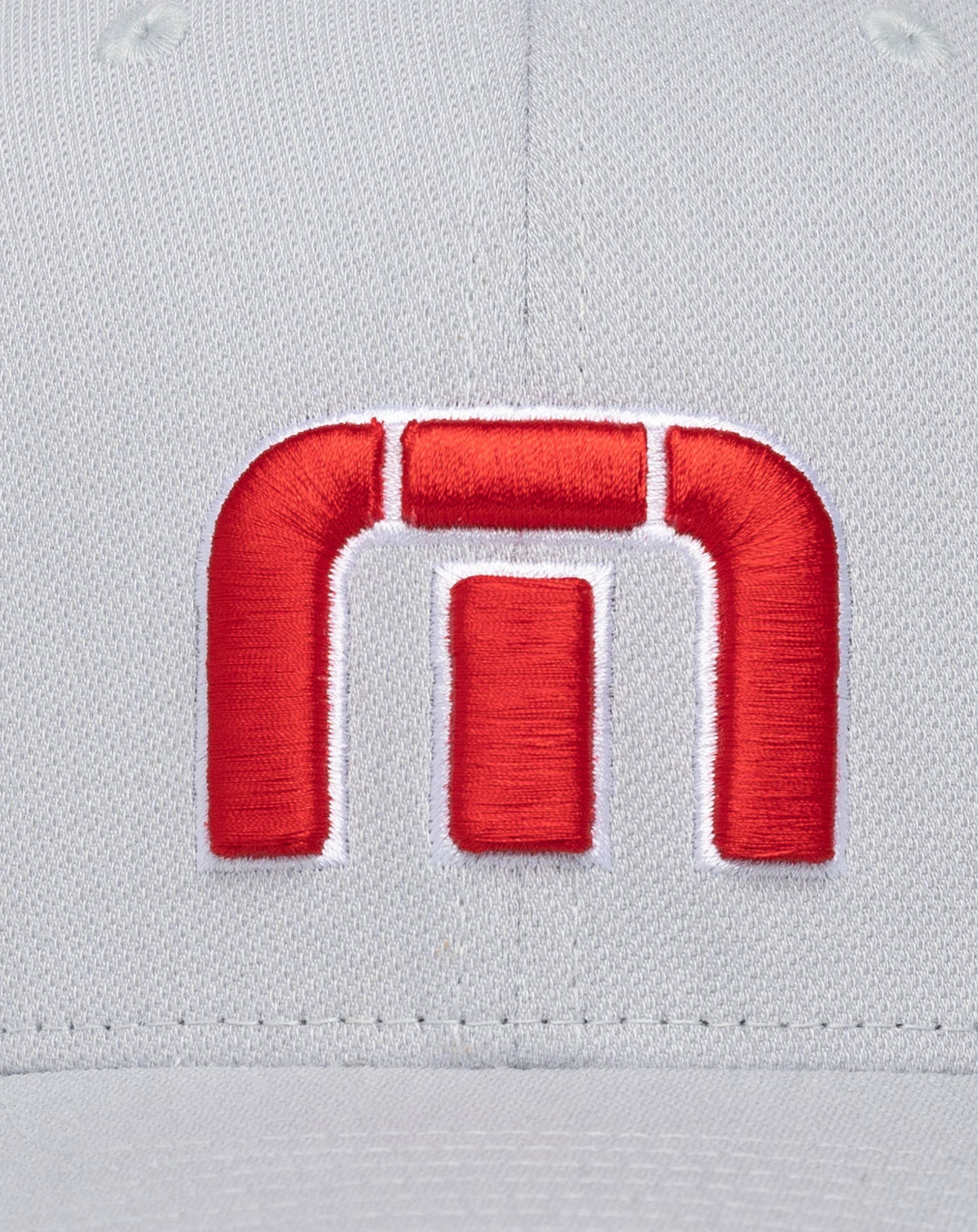 TravisMathew | Red White Iconic Snapback Hat - Heather Grey