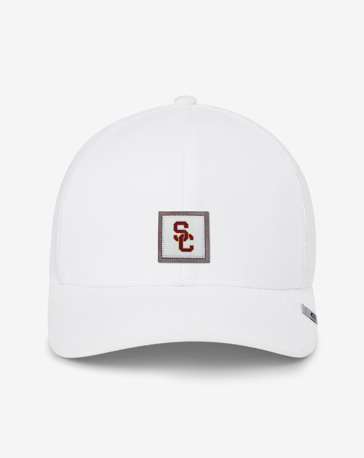 TravisMathew | USC Leather Patch Snapback Hat - White