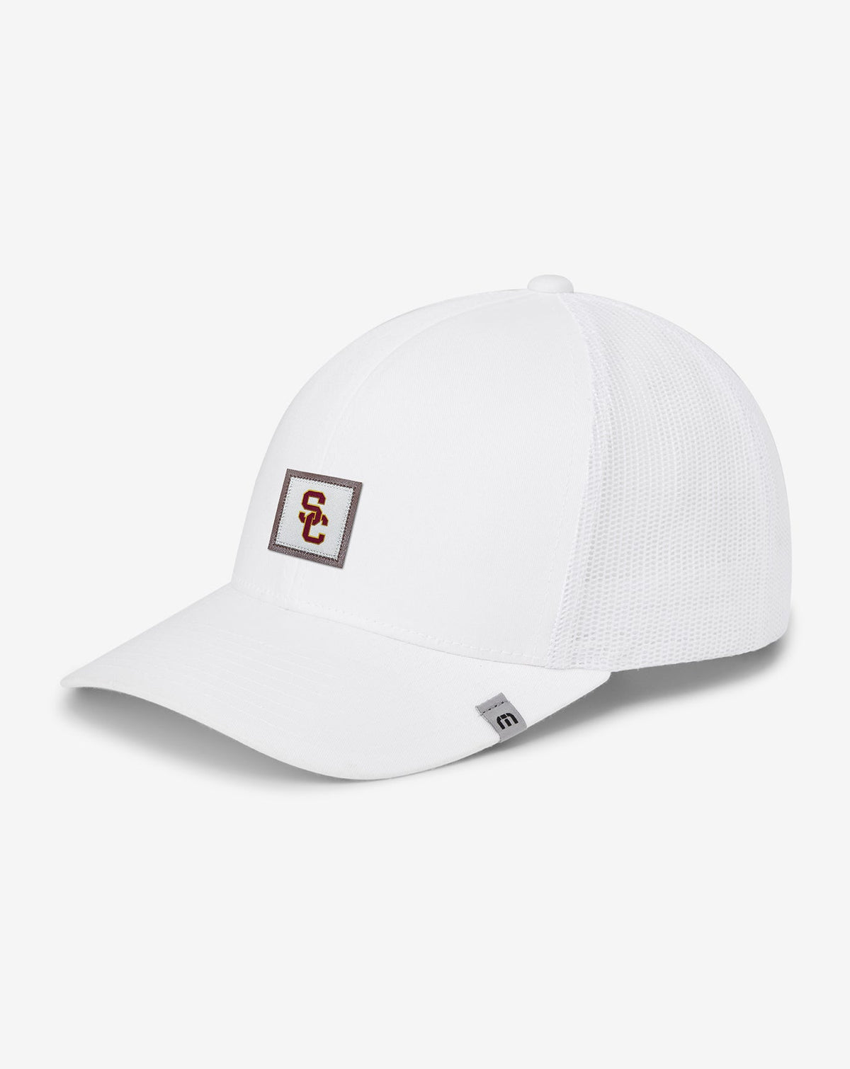 TravisMathew | USC Leather Patch Snapback Hat - White