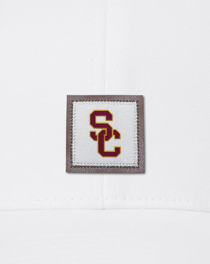 TravisMathew | USC Leather Patch Snapback Hat - White
