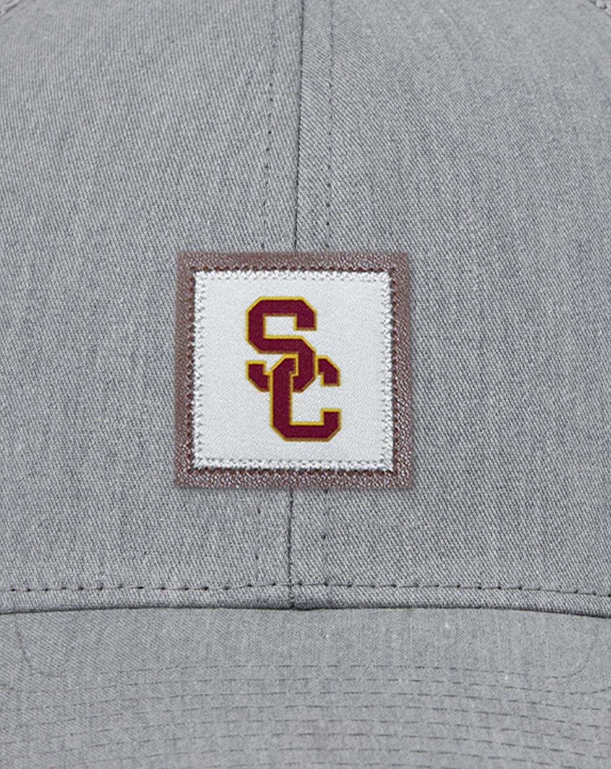TravisMathew | USC Leather Patch Snapback Hat - Heather Grey