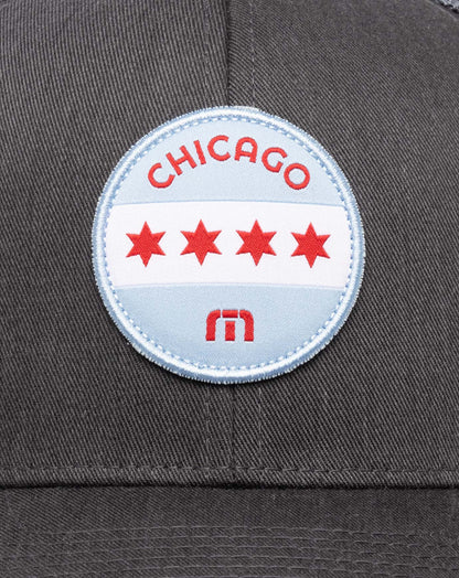 TravisMathew | Midway Fitted Hat - Heather Grey Pinstripe