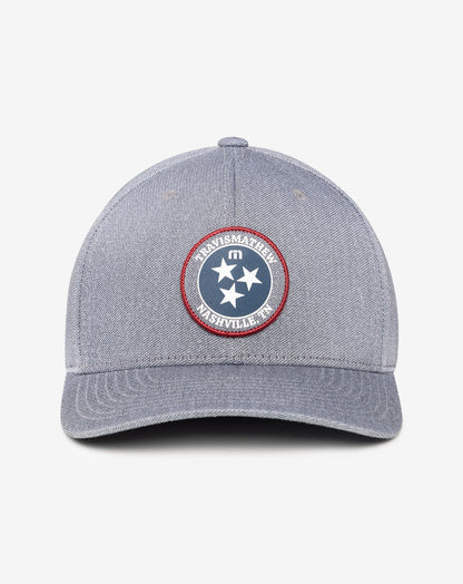 TravisMathew | Whiskey Neat Fitted Hat - Heather Quiet Shade