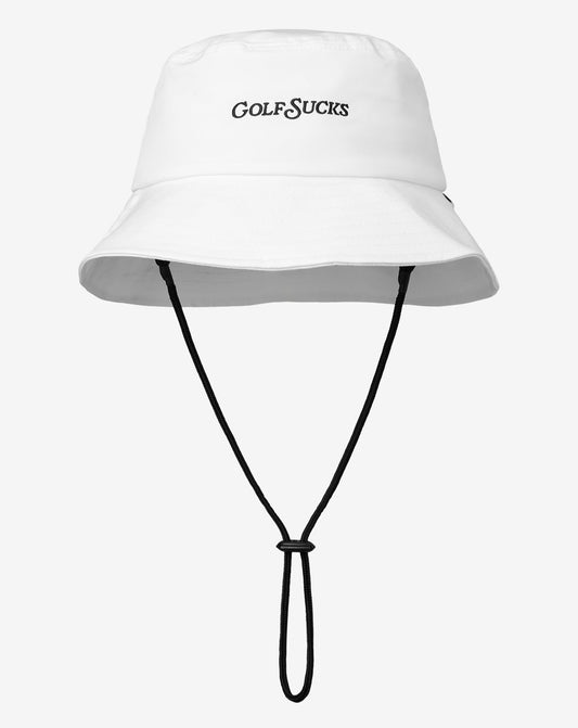 TravisMathew | Golf Sucks Bucket Hat - White