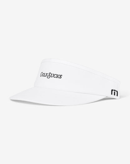 TravisMathew | Golf Sucks Visor - White
