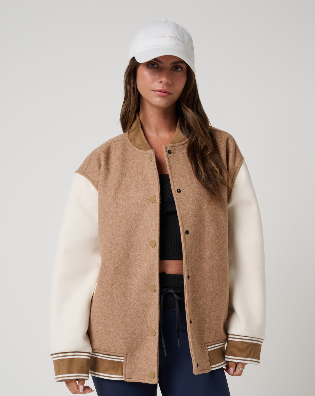 TravisMathew | Clubside Varsity Bomber - Heather Chestnut Multi