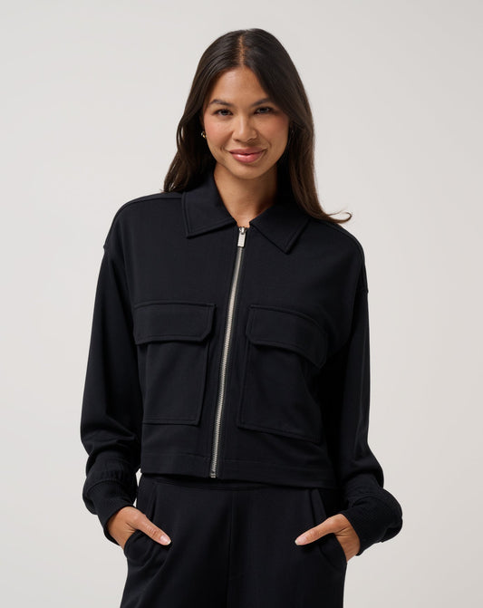 TravisMathew | Friday Doubleknit Utility Jacket - Black
