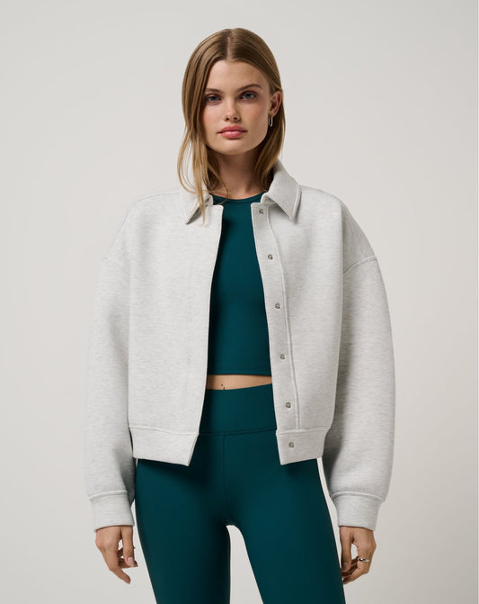 TravisMathew | Cloudscape Button Down - Heather Light Grey