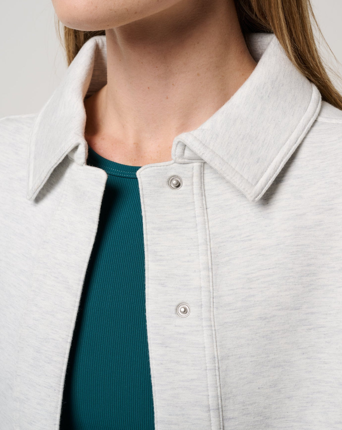 TravisMathew | Cloudscape Button Down - Heather Light Grey