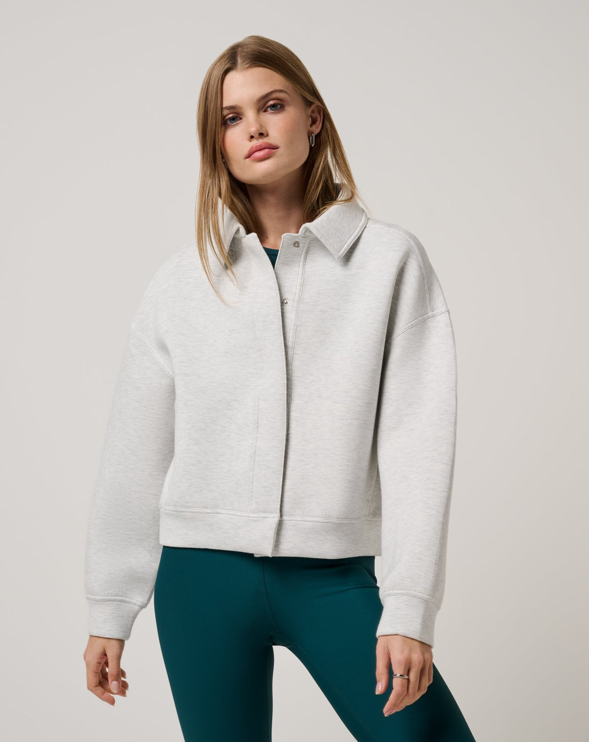 TravisMathew | Cloudscape Button Down - Heather Light Grey