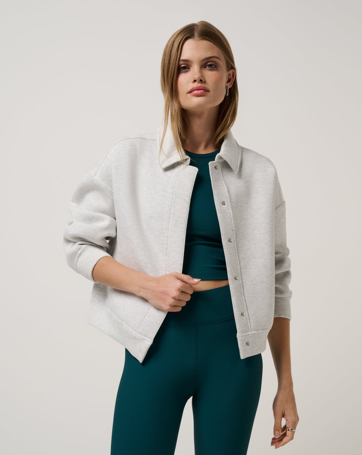 TravisMathew | Cloudscape Button Down - Heather Light Grey