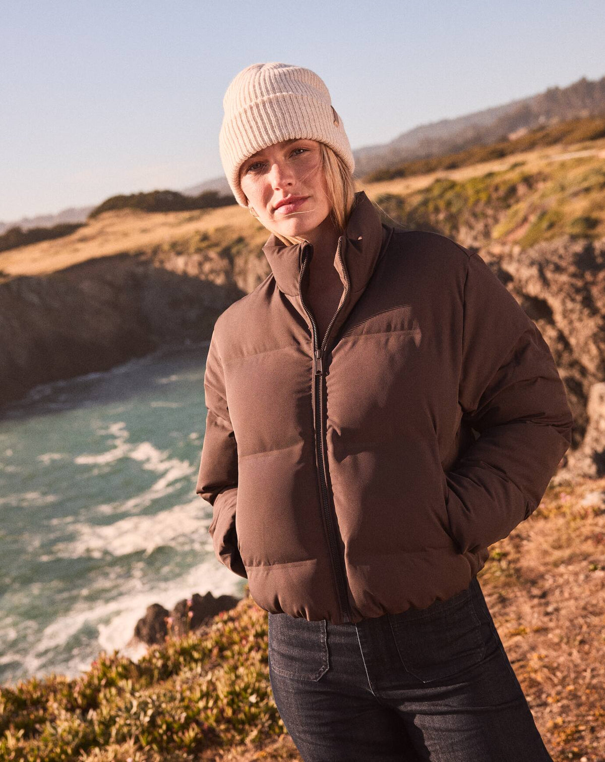TravisMathew | Moontide Bonded Puffer Jacket - Coffee Grounds