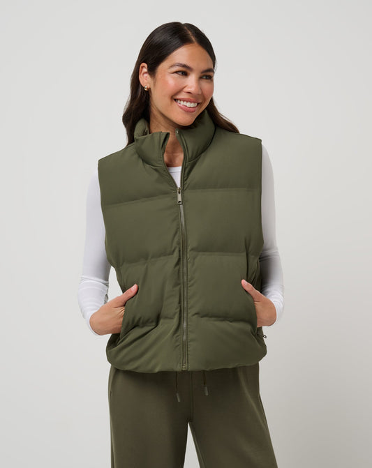 TravisMathew | Moontide Bonded Puffer Vest - Grape Leaf