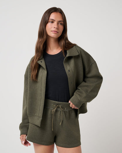TravisMathew | Cloudscape Button Down - Heather Grape Leaf