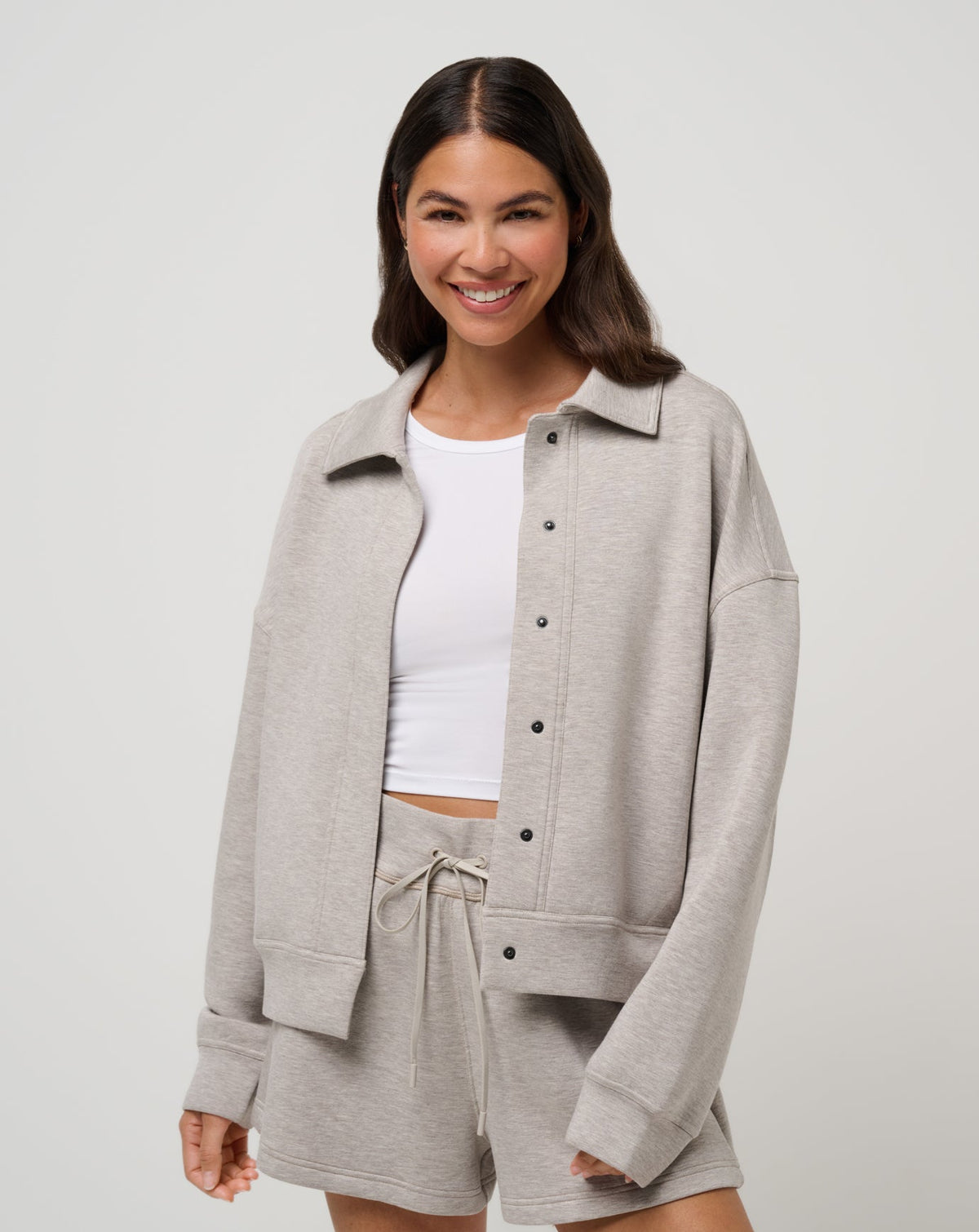 TravisMathew | Cloudscape Button Down - Heather Savannah Tan