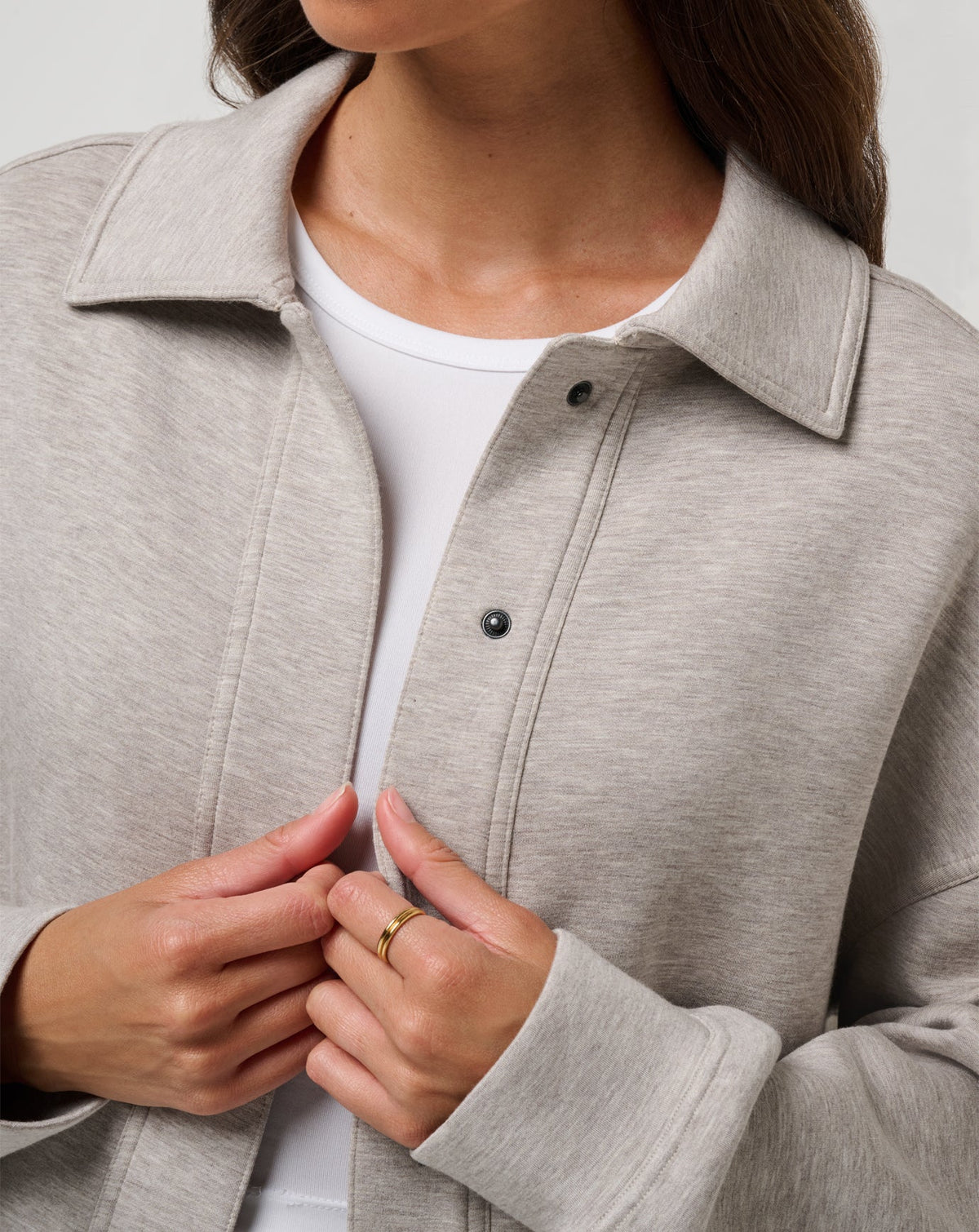 TravisMathew | Cloudscape Button Down - Heather Savannah Tan