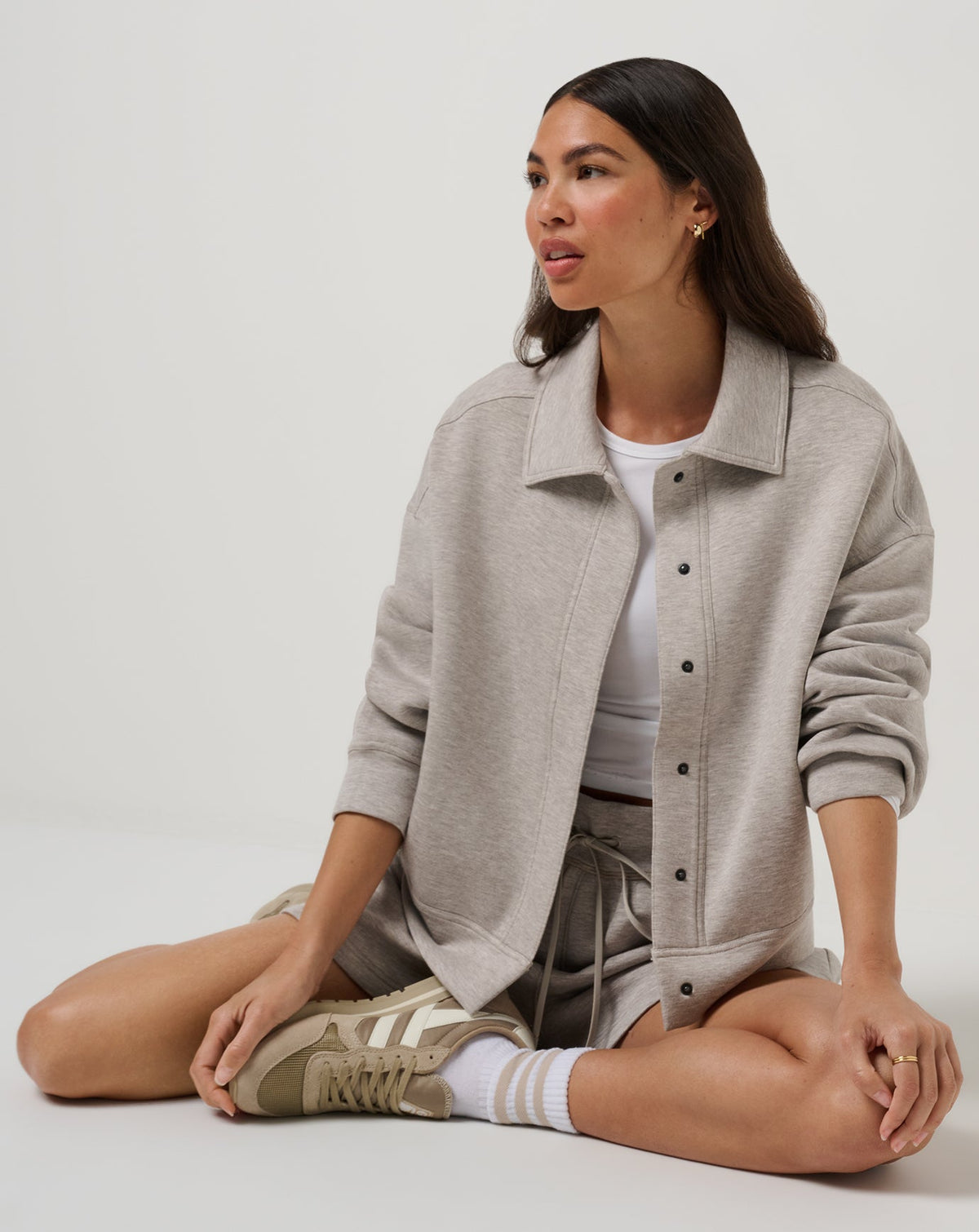 TravisMathew | Cloudscape Button Down - Heather Savannah Tan