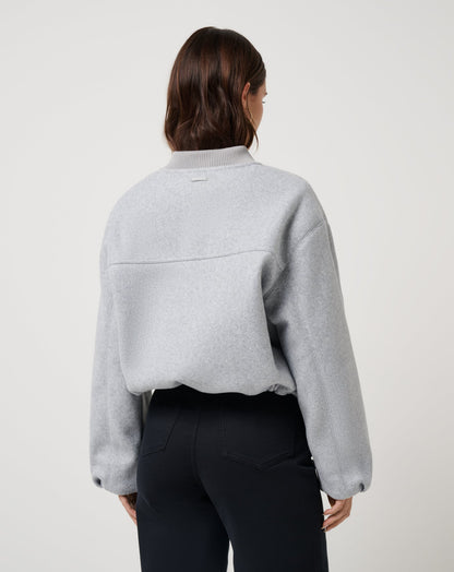 TravisMathew | Rustic Retreat Bomber - Heather Light Grey