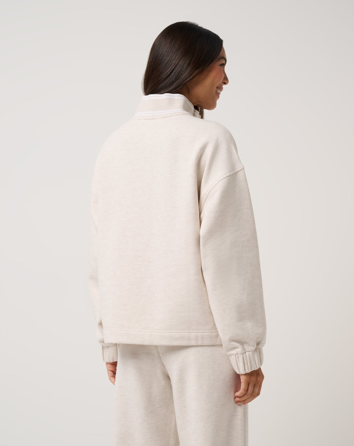 TravisMathew | Cloud Fleece Clubside Half Zip - Heather Brazillian Sand