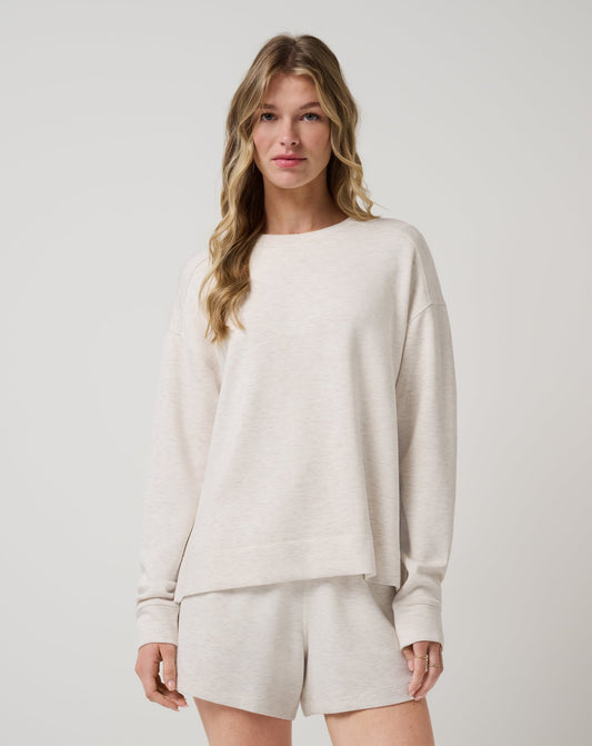TravisMathew | Skyloft Soft Crew - Heather Brazillian Sand