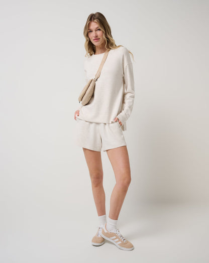 TravisMathew | Skyloft Soft Crew - Heather Brazillian Sand
