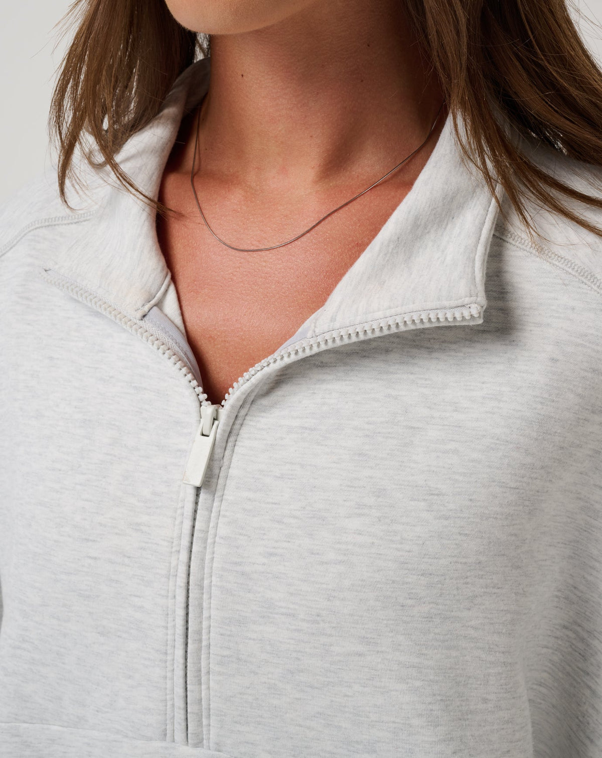 TravisMathew | Skyloft Soft Half Zip 2.0 - Heather Light Grey