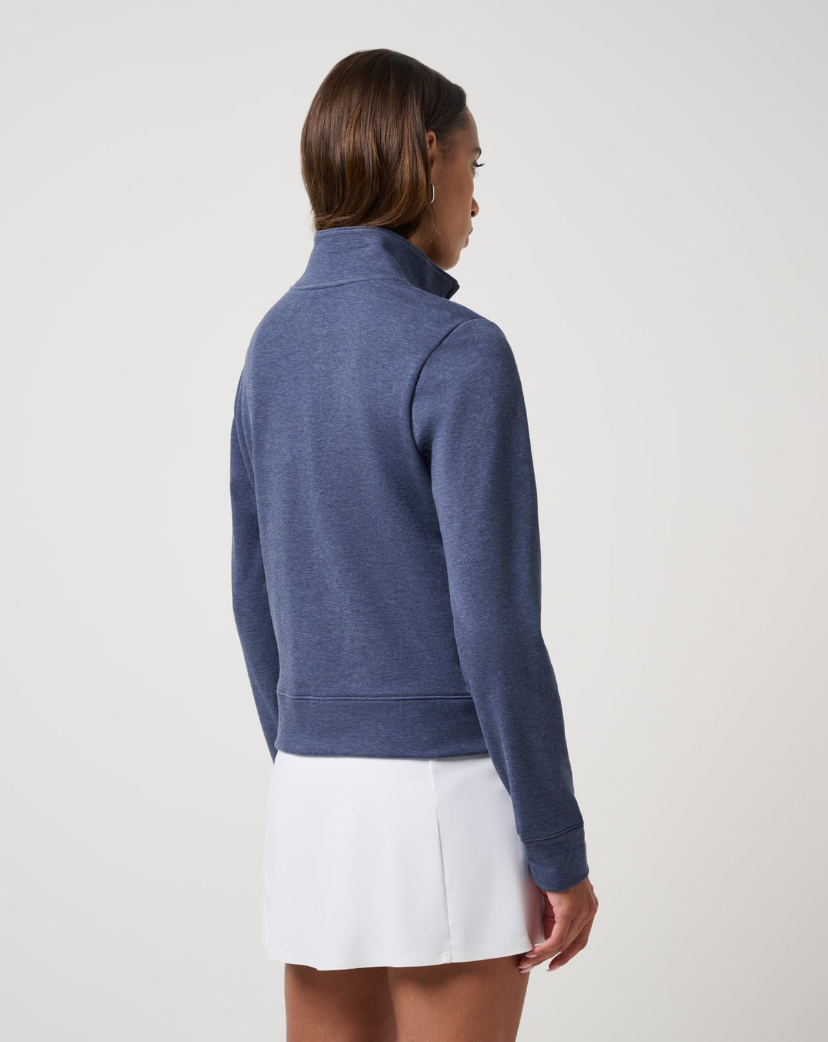 TravisMathew | Cloud Fleece Half Zip 2.0 - Heather Navy Blazer
