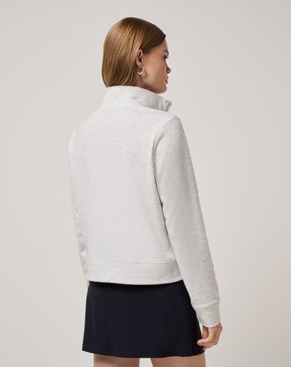 TravisMathew | Cloud Fleece Half Zip 2.0 - Heather Light Grey