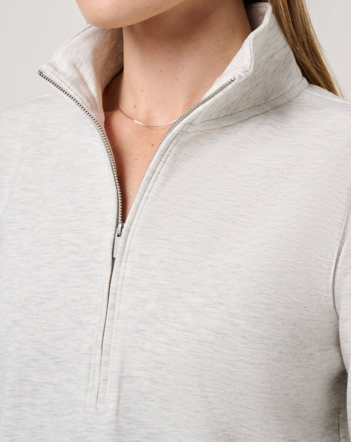 TravisMathew | Cloud Fleece Half Zip 2.0 - Heather Light Grey