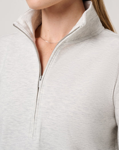TravisMathew | Cloud Fleece Half Zip 2.0 - Heather Light Grey