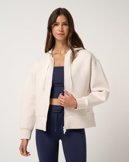 TravisMathew | Cloudscape Zip Hood - Heather Brazillian Sand
