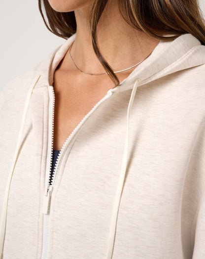TravisMathew | Cloudscape Zip Hood - Heather Brazillian Sand