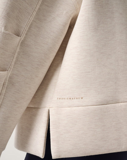 TravisMathew | Cloudscape Zip Hood - Heather Brazillian Sand