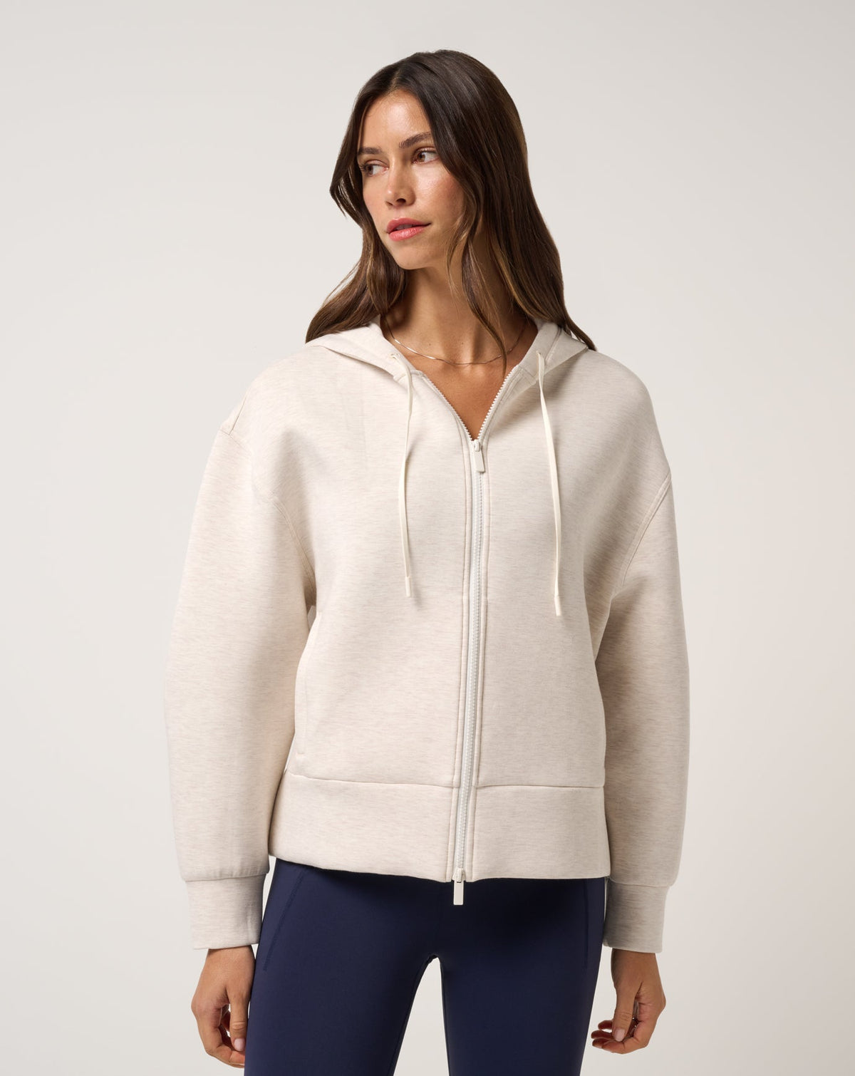 TravisMathew | Cloudscape Zip Hood - Heather Brazillian Sand