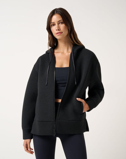 TravisMathew | Cloudscape Zip Hood - Heather Black
