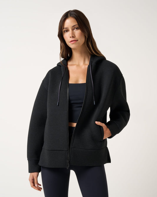 TravisMathew | Cloudscape Zip Hood - Heather Black