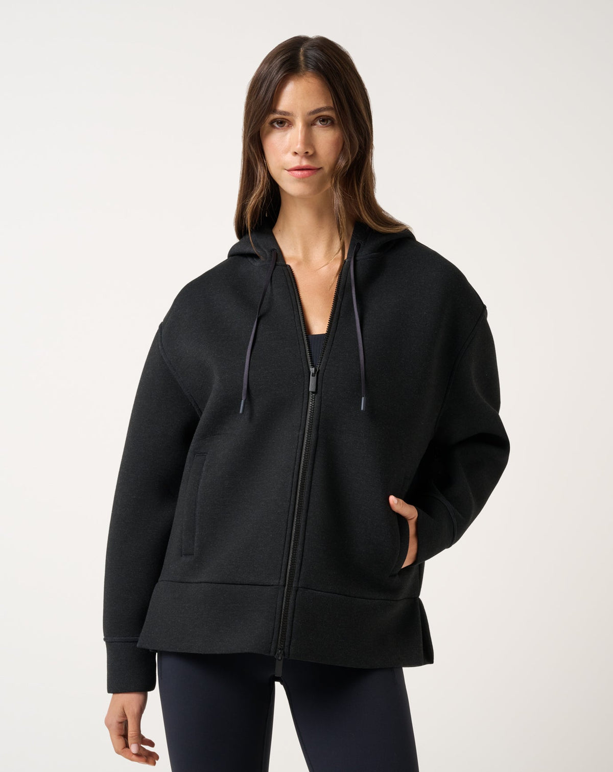 TravisMathew | Cloudscape Zip Hood - Heather Black